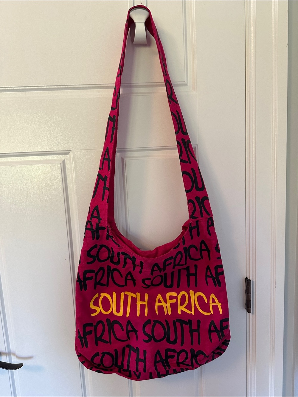 Pink 'South Africa' Printed Shoulder Bag